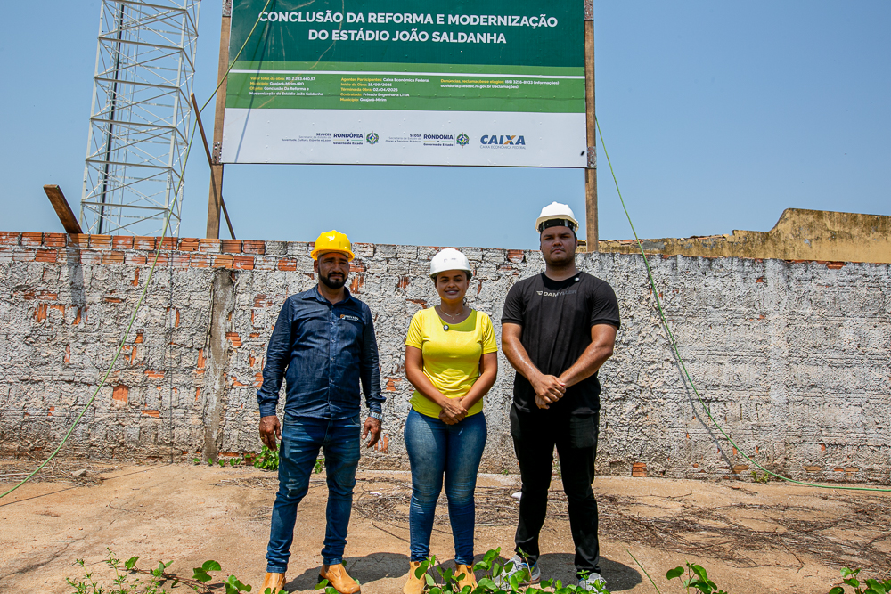 foto de capa da notícia com o título Dra. Taíssa acompanha início da revitalização do Estádio João Saldanha em Guajará- Mirim