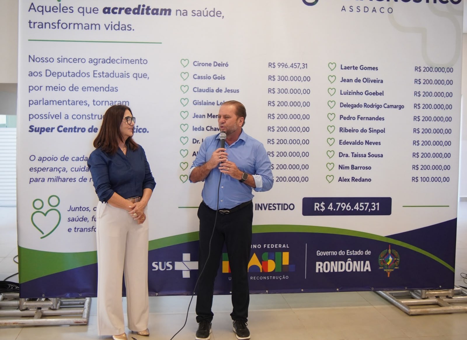 foto da notícia com o título Cirone Deiró diz que Centro de Diagnóstico do Câncer foi construído a muitas mãos
