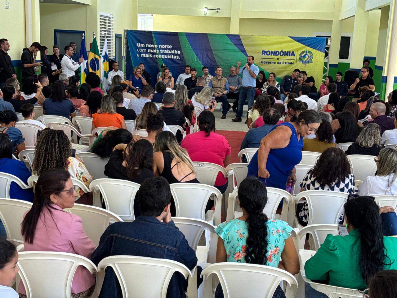 foto de capa da notícia com o título Laerte Gomes e governador Marcos Rocha entregam Escola 13 de Maio com novas instalações em Ji-Paraná