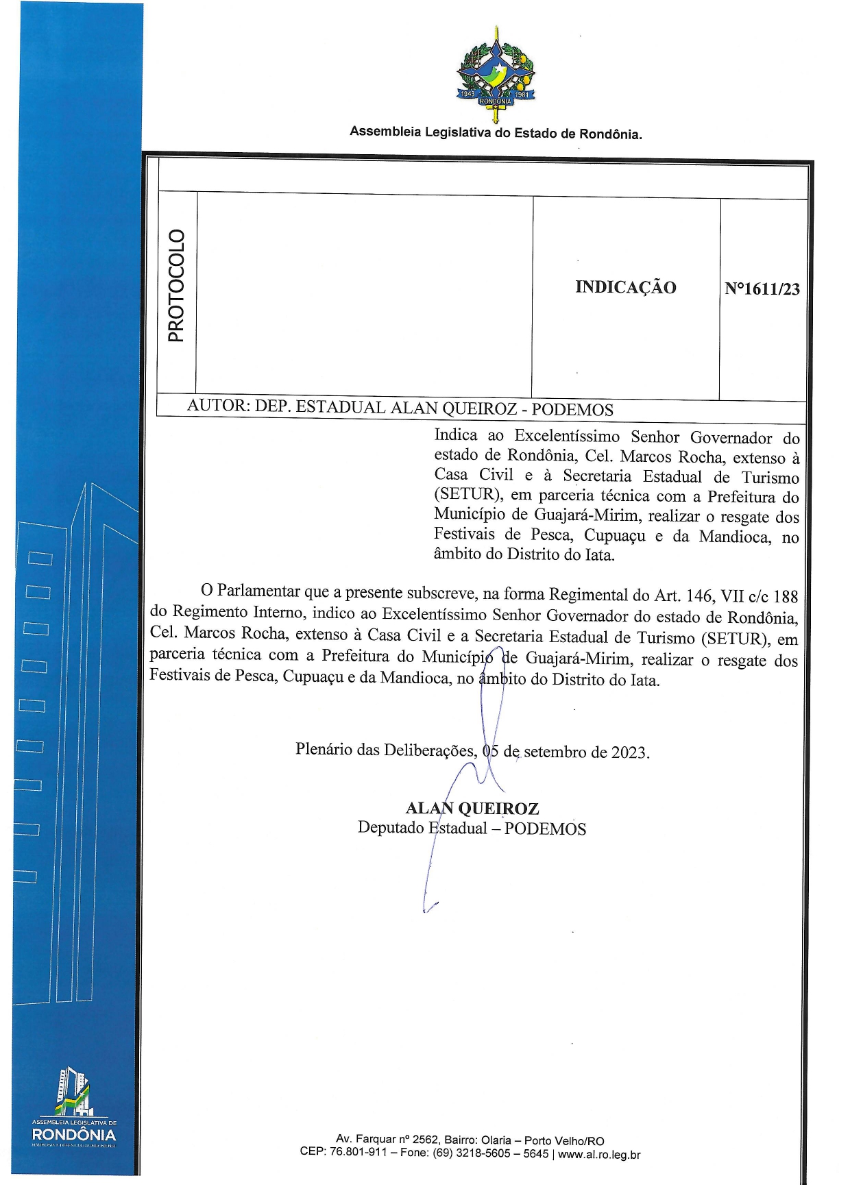 Alan Queiroz busca resgatar festivais culturais do Distrito do Iata - News Rondônia