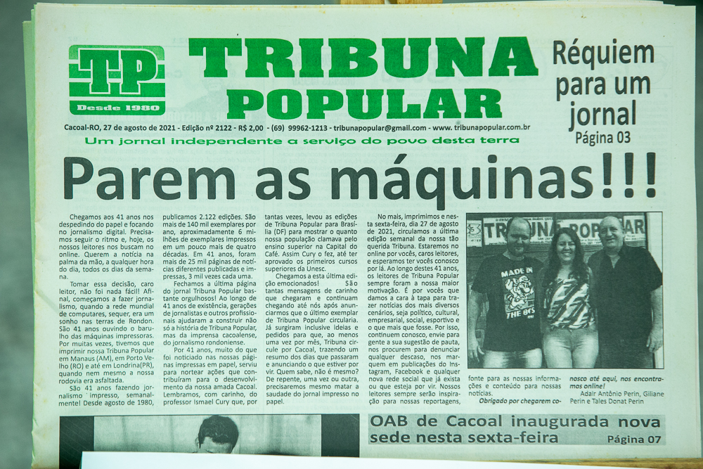 Foto: Reprodução/ALE-RO